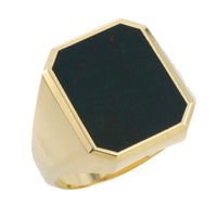 Vintage bloodstone signet ring in 14 carat gold