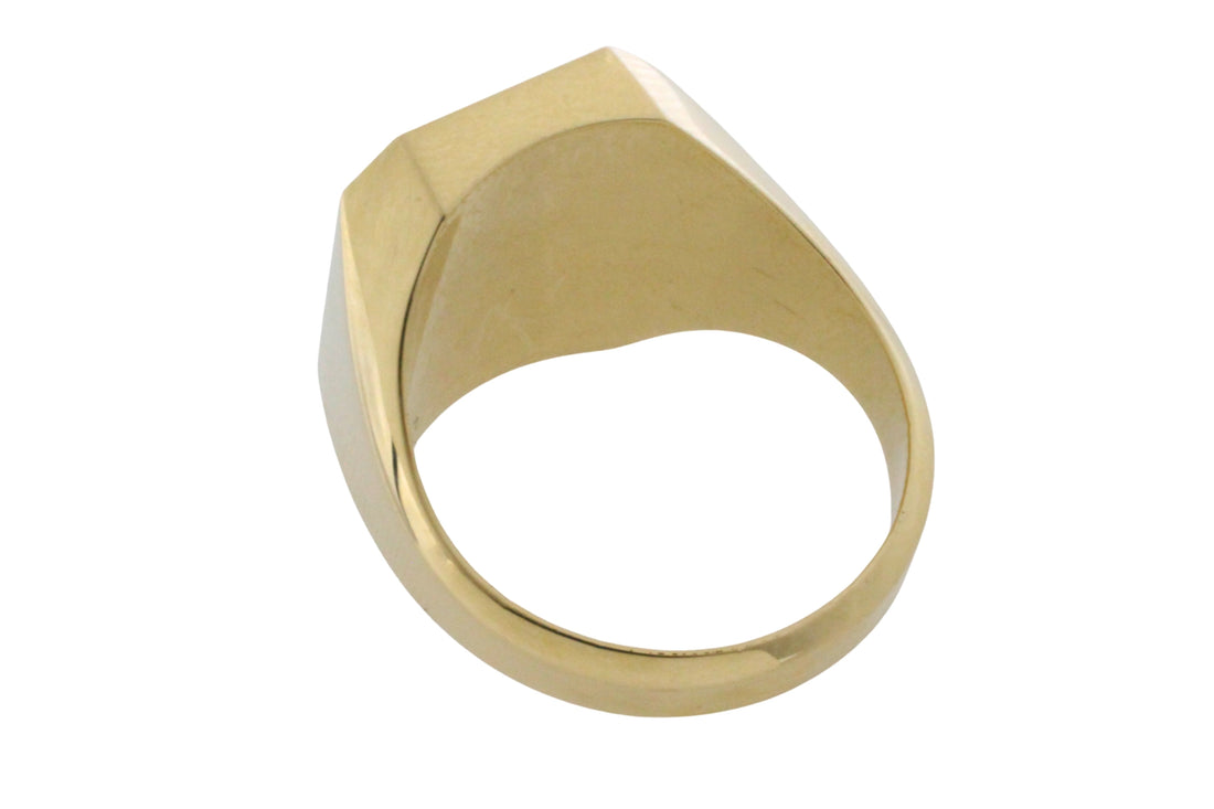 Vintage bloodstone signet ring in 14 carat gold