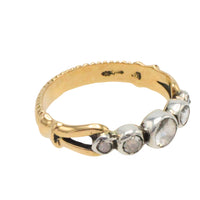 Rose diamond ring in silver and gold-Vintage Rings-The Antique Ring Shop