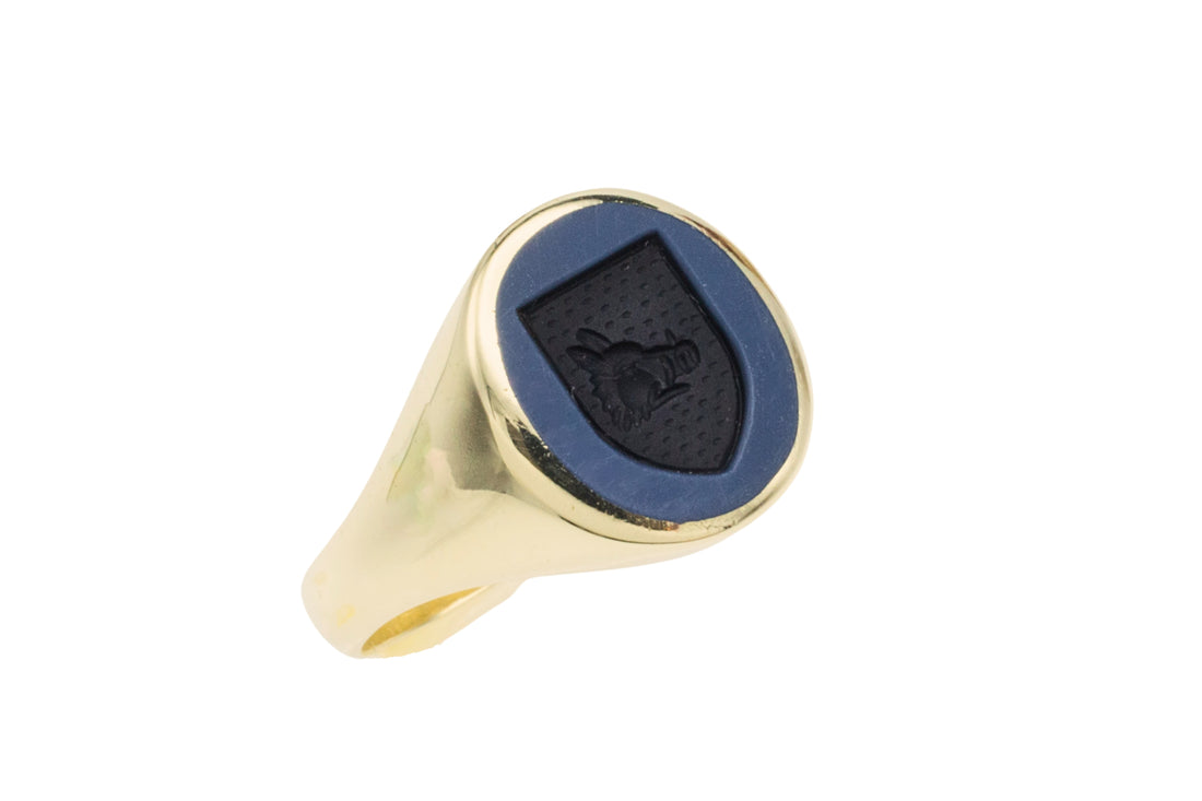 Vintage signet ring with intaglio-gents rings-The Antique Ring Shop