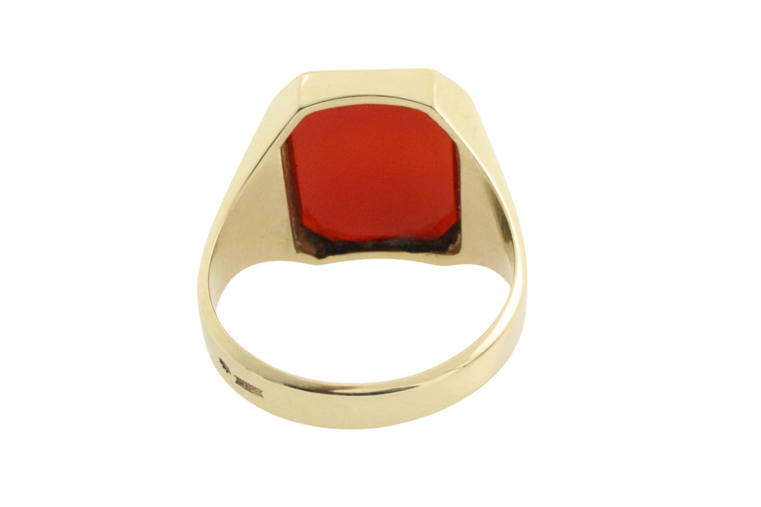 Vintage Dutch carnelian signet ring-The Antique Ring Shop