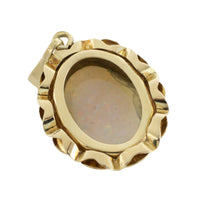 Opal pendant in 14 carat goold-Pendants-The Antique Ring Shop