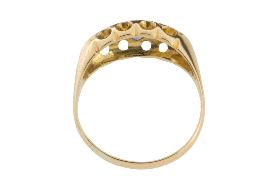 Sapphire and diamond ring from 1920-engagement rings-The Antique Ring Shop