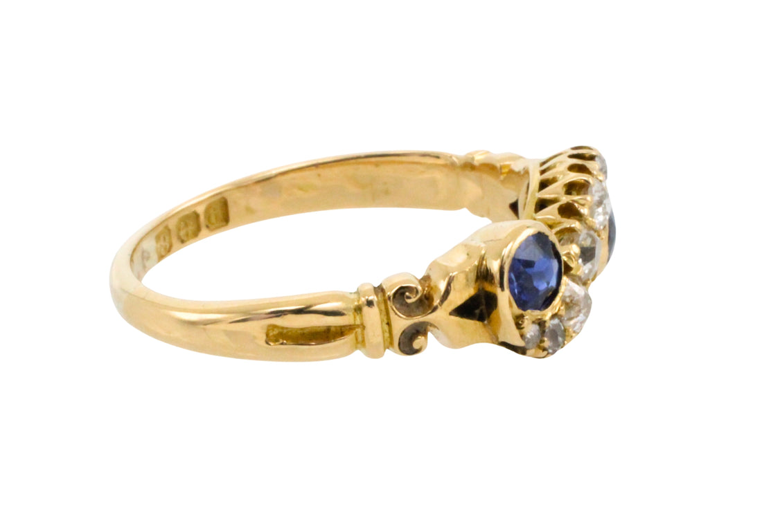Sapphire and diamond ring from 1903-Antique rings-The Antique Ring Shop