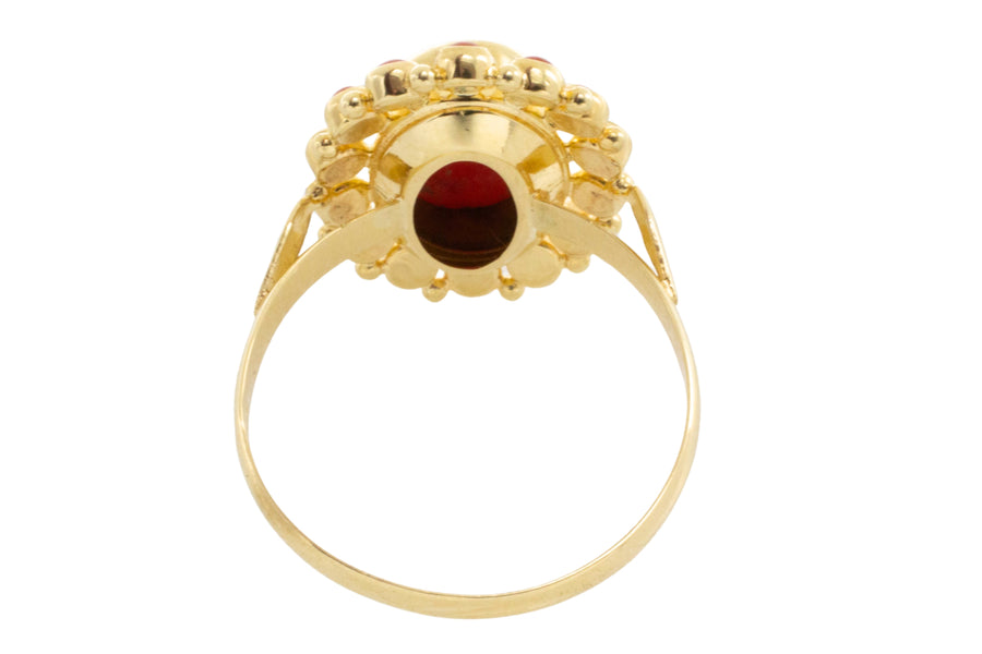 Vintage 14 carat gold cluster ring-Vintage Rings-The Antique Ring Shop