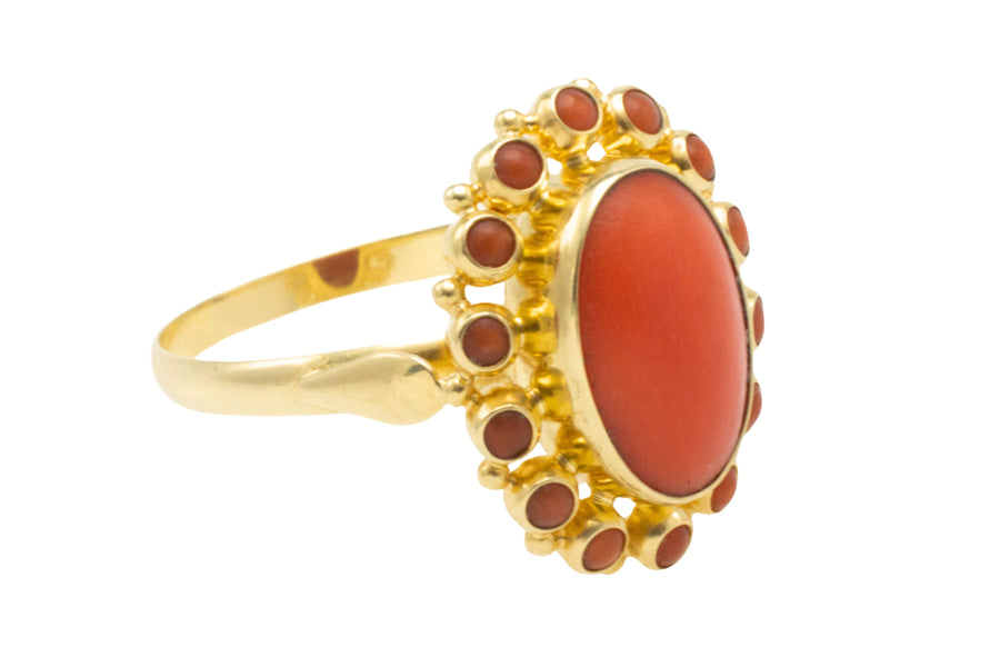 Vintage 14 carat gold cluster ring-Vintage Rings-The Antique Ring Shop