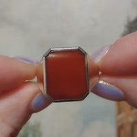 Vintage Dutch carnelian signet ring