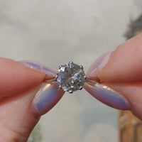 2.20 carat diamond solitaire ring in white gold