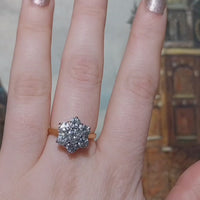 Brilliant cut diamond cluster ring