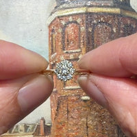 14 karaat vintage diamanten cluster ring