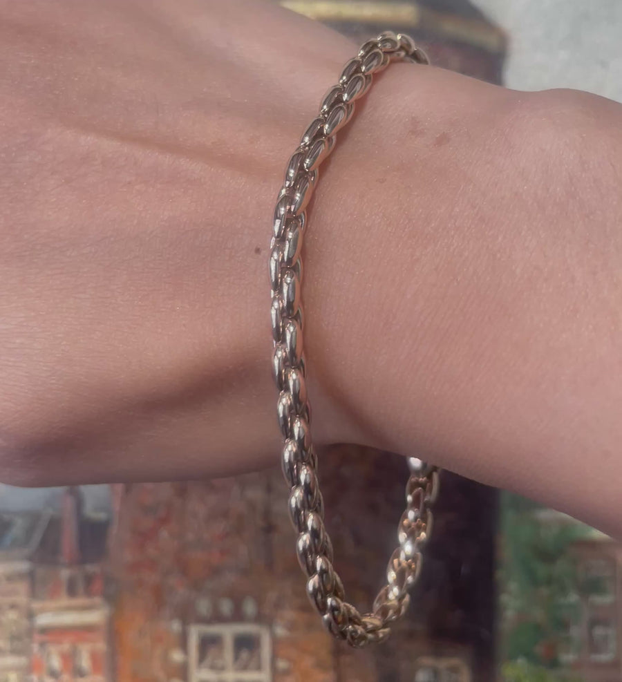 Cable style bracelet in 14 carat gold