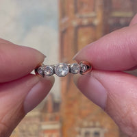 Rose diamond ring in silver and gold