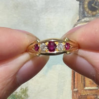 Victorian ruby and diamond ring from 1900