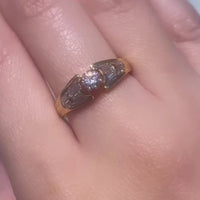Brilliant and baguette cut diamond ring