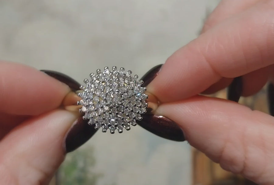 14 karaat gouden cluster ring met diamanten