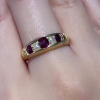 Ruby and pearl ring from 1894