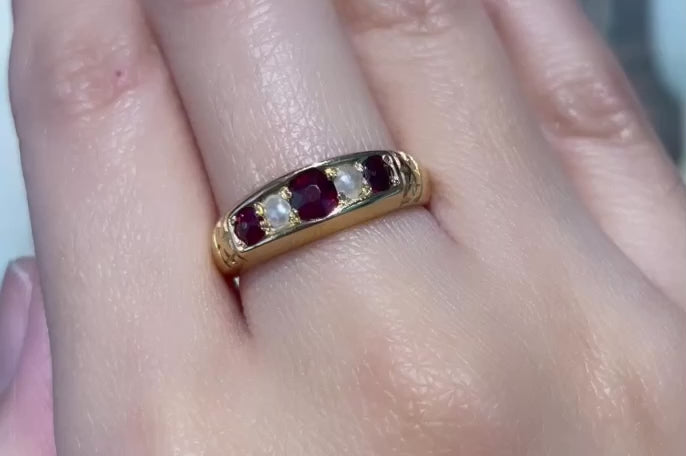 Ruby and pearl ring from 1894