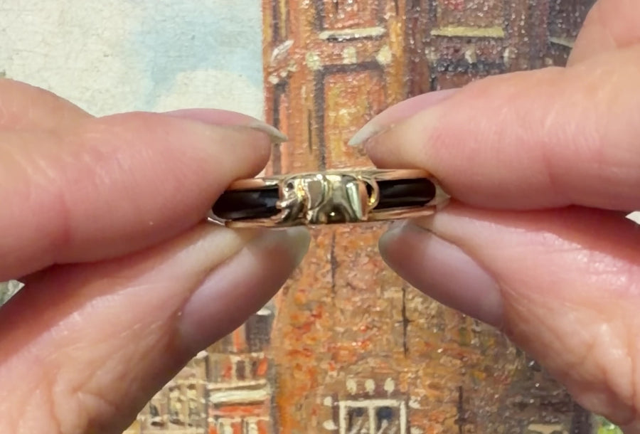 14 karaat olifanten onyx ring