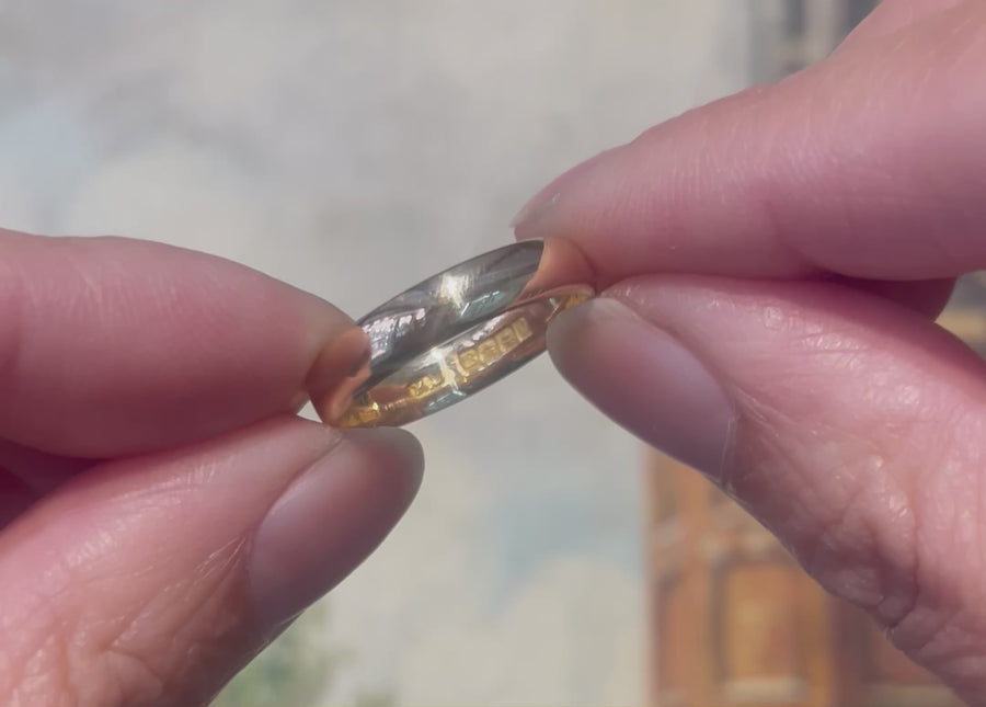 18 carat gold wedding band from 1898