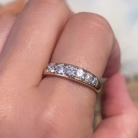 Seven stone diamond ring in 18 carat gold