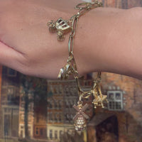 Vintage charm bracelet in 14 carat gold