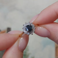Vintage sapphire and diamond ring