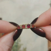 Edwardiaanse ring uit 1910 met robijn en diamant