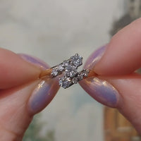 Diamanten zigzag ring van 18 karaat goud