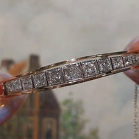 Gold and silver bracelet with Old European cut diamonds