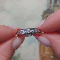 18 carat white gold eternity band with diamonds