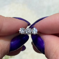 Vintage ring met drie diamanten