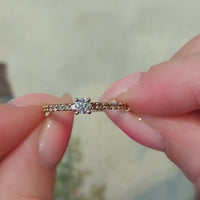 Light brown and brilliant cut diamond ring