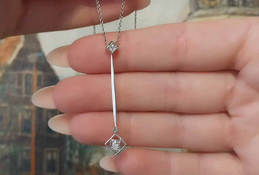Edwardian pendant with old cut diamonds