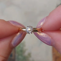Victorian old cut diamond solitaire ring from 1892
