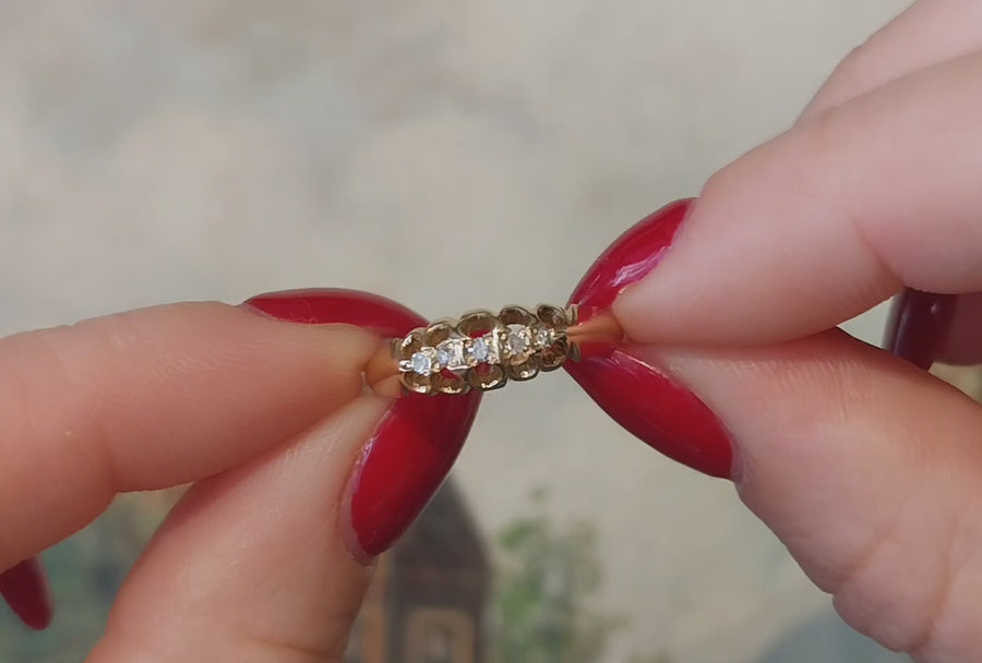 Five stone diamond ring from 1901