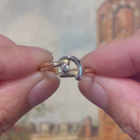 18 carat white and yellow gold diamond ring
