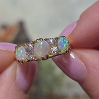 Edwardian opal and diamond ring from 1912