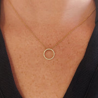 Circular diamond pendant and chain-Pendants-The Antique Ring Shop