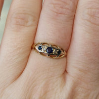 Sapphire and rose diamond ring from 1914