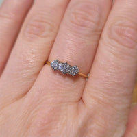 Edwardian old cut diamond ring in 18 carat gold-The Antique Ring Shop