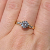 Vintage diamanten ring van 18 karaat goud