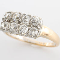 Edwardian old cut diamond double row ring.-Antique rings-The Antique Ring Shop