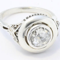 Rose diamond ring in silver and white gold-Antique rings-The Antique Ring Shop, Amsterdam