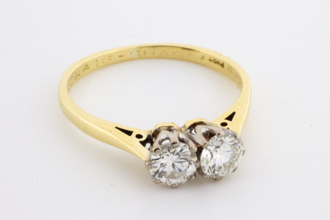 Twin set diamond ring-The Antique Ring Shop