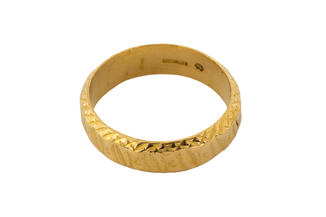 22 carat gold ring from 1997-Vintage & retro rings-The Antique Ring Shop