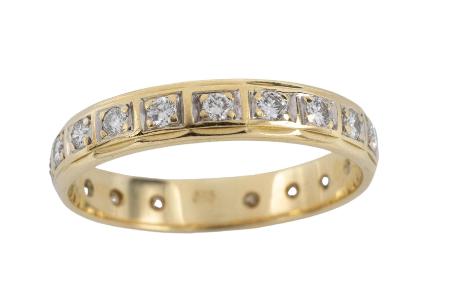 Brilliant cut diamond eternity band-Vintage & retro rings-The Antique Ring Shop