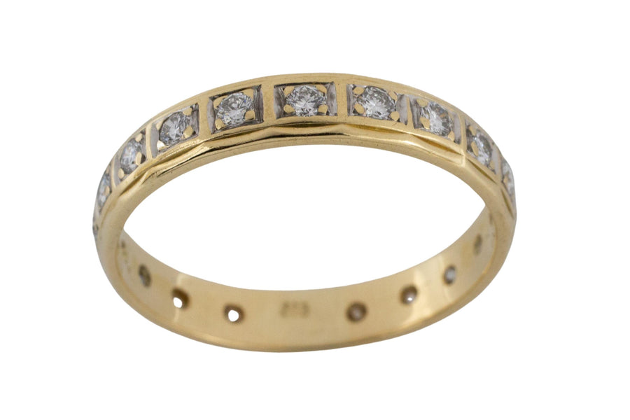 Brilliant cut diamond eternity band-Vintage & retro rings-The Antique Ring Shop