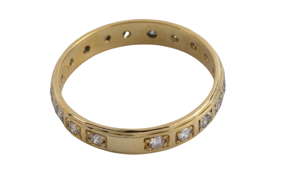 Brilliant cut diamond eternity band-Vintage & retro rings-The Antique Ring Shop