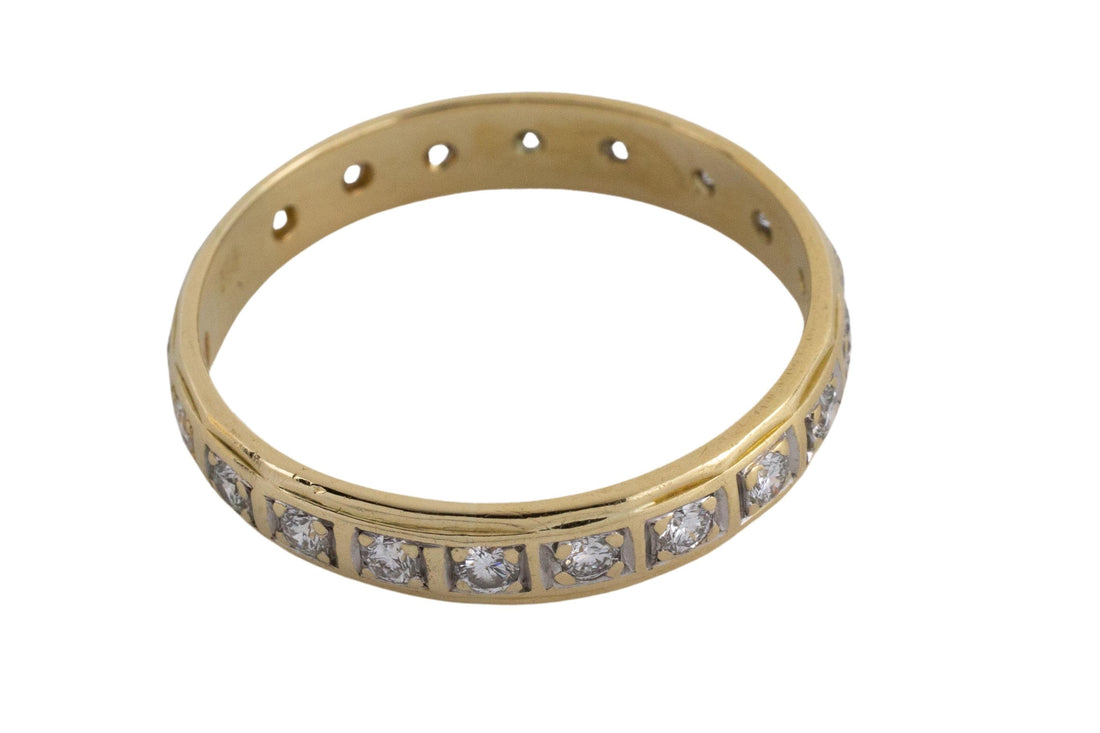 Brilliant cut diamond eternity band-Vintage & retro rings-The Antique Ring Shop