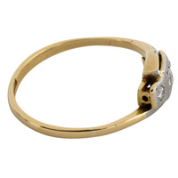 Vintage 18 carat gold three stone diamond ring-Vintage & retro rings-The Antique Ring Shop